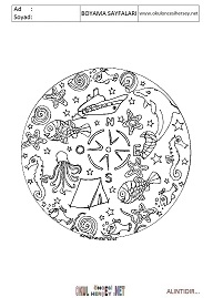 Mandala boyama sayfaları